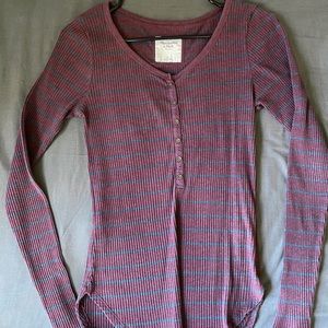 Abercrombie & Fitch Ribbed Striped Henley